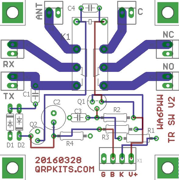 Board Layout Note: Pin 1 of X1 is the pad closest to the X1 Label (on the right above) and is the connection point for 12V power. The leftmost pin (4) is ground connection.