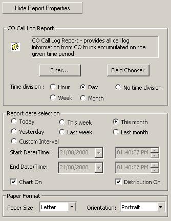 Account Code Settings 23 Outgoing Dialed Number Report provides a summary for the total number of calls and Talk Time for each dialed number.