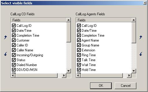 Account Code Settings 79 To choose the CO Call Log CO Based information fields to be displayed: 1. Click the CO Based tab 2. Click the Field Chooser button.