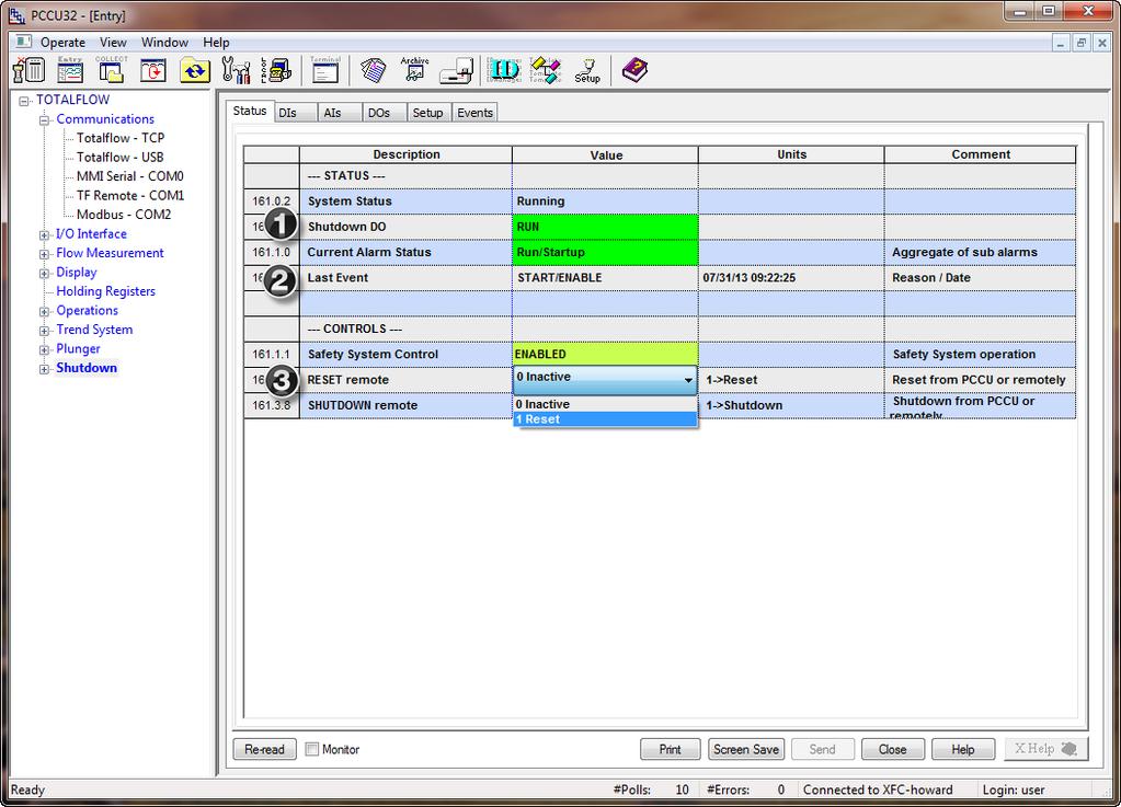 Figure 4 Shutdown screen 2.4 Navigation of Plunger application 2.4.1 Summary screen Now we are ready to move through the Plunger application screens.
