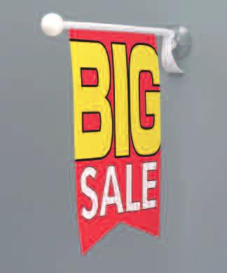 Packed: 5 5.40/ea. 5.19/ea. 5.00/ea. 4.82/ea. WYSH21 VersaGrip Suction Cup Flag Sign Holder White plastic.