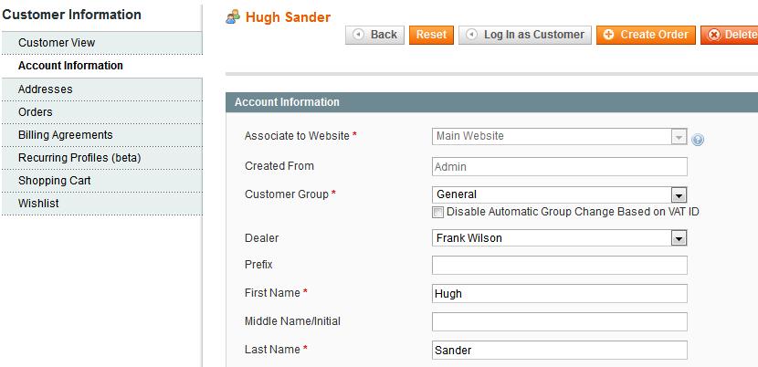 15. Assign customers to dealers You can also select a dealer for the