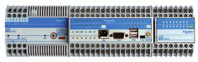 communication with the supervisor or Modbus TCP slaves 1 RS485 serial port for communication with Modbus-RTU-Unitelway slaves or with distributed I/O modules Power supply 110/230 Vac/50-60 Hz or
