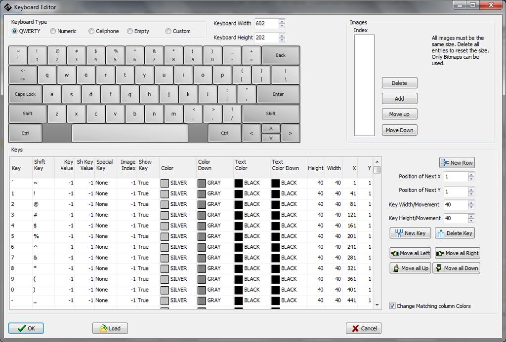 Select the Keyboard Type The object inspector shows all the