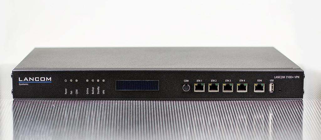 LANCOM 7100+ VPN High-performance central site VPN gateway for connecting up to 200 sites 1 VPN site connectivity for medium-size network infrastructures with multiple external sites 1 Incl.