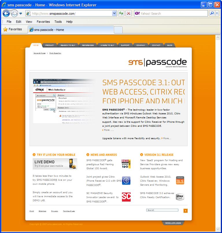 SMS Passcode: Download and install SMS Passcode from http:// smspasscode.