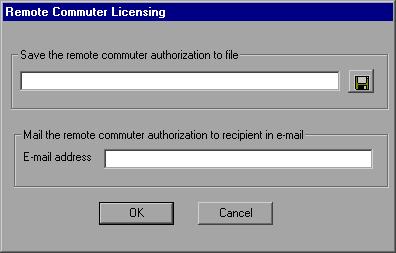 Chapter 3 Working with QuickTest Professional Licenses 8 Click OK. The Remote Commuter Licensing dialog box opens.