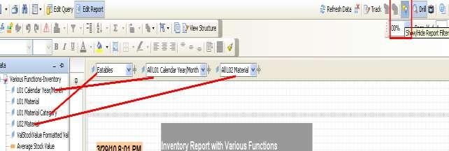 Filter can applied in WEBI report by clicking filter at top right hand side and then dragging