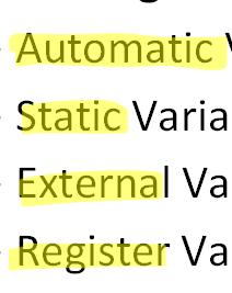 Storage Class Specifiers Scope and Lifetime of Variables Scope and lifetime of a variable depends on its storage class: Automatic Variables Static Variables External Variables Register