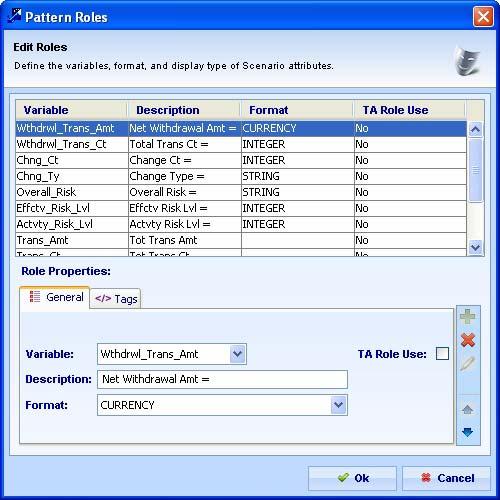 Using the Rule Scenario Editor Chapter 6 Rule Scenario Editor Creating Pattern Roles within a Rule Pattern Use the following guidelines when defining pattern roles: Use pattern roles to determine the