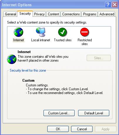 My computer will not download ActiveX control for remote viewing, what can I do? a.