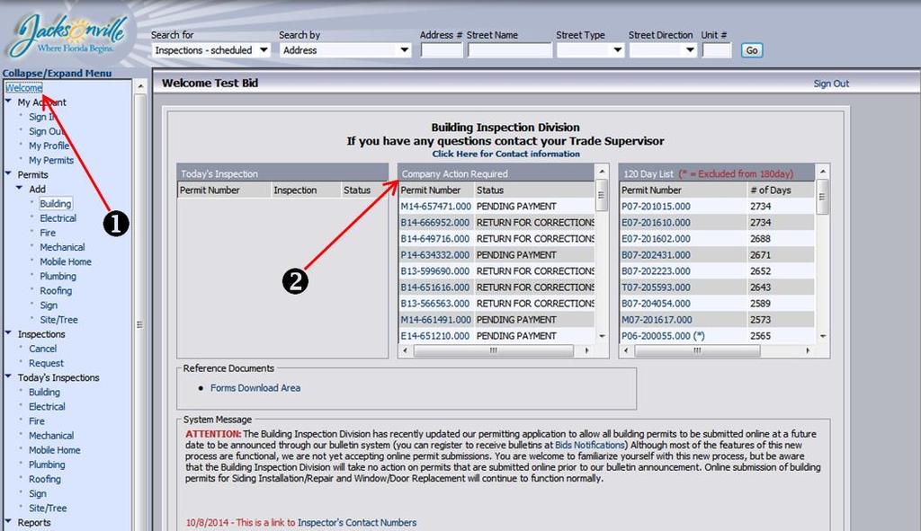 RETURN FOR CORRECTIONS: AGENCIES If the permit is returned for corrections, it will show up on the Welcome dashboard in