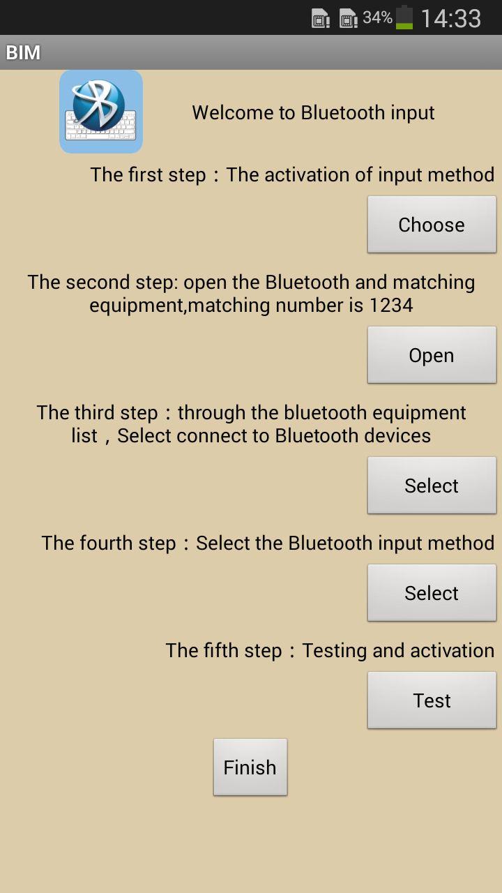 Instruction for Bluetooth Input User manual for Bluetooth Input Method in Android device (1) Install