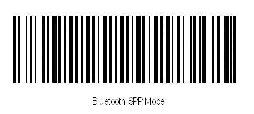 SPP Mode for Windows SPP mode for Windows 1. Turn on the barcode reader, and read below barcodes sequence, the blue LED will flash slowly. 2.