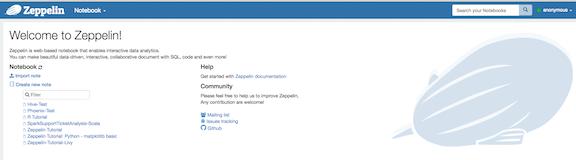 4. Using Zeppelin A Zeppelin notebook is a browser-based GUI for interactive data exploration, modeling, and visualization. As a notebook author or collaborator, you write code in a browser window.