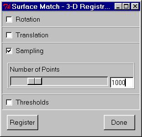 23. Under Generate select the Surface Match option for the surface matching registration algorithm. 24.