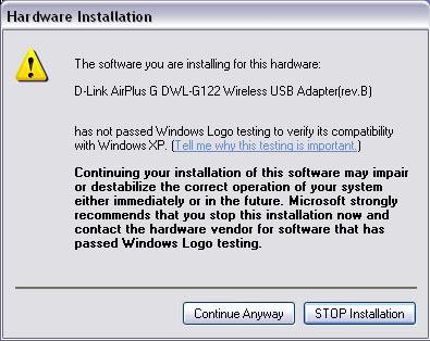 New Hardware Wizard (Windows XP)