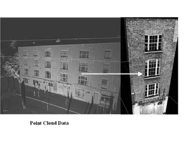 1 Data Collection The following laser scan surveys were carried out in May and October 2006 using a Terrestrial Laser Scanner (RIEGL LMS-Z420i,) and were confined to the front elevation façade and