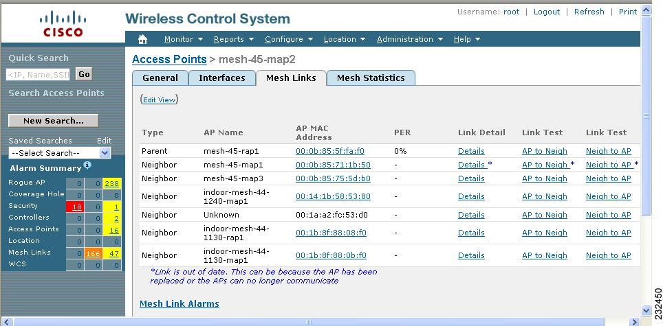 Chapter 6 Monitoring Mesh Networks Using Maps Step 2 Step 3 Click the Map Name that corresponds to the outdoor area, campus, building, or floor you want to monitor.