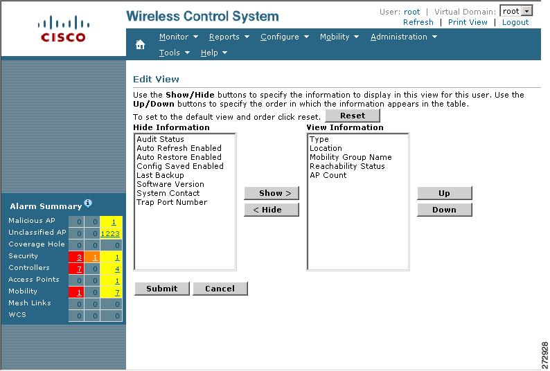 Retrieving the Unique Device Identifier on Controllers and Access Points Chapter 6 Figure 6-39 Edit View Window Step 3 Click the IP address of the controller (seen in Figure 6-38) whose UDI