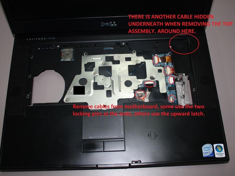 Step 18 Removing motherboard from bottom assembly. I show a picture of the top palm assembly for precaution again.
