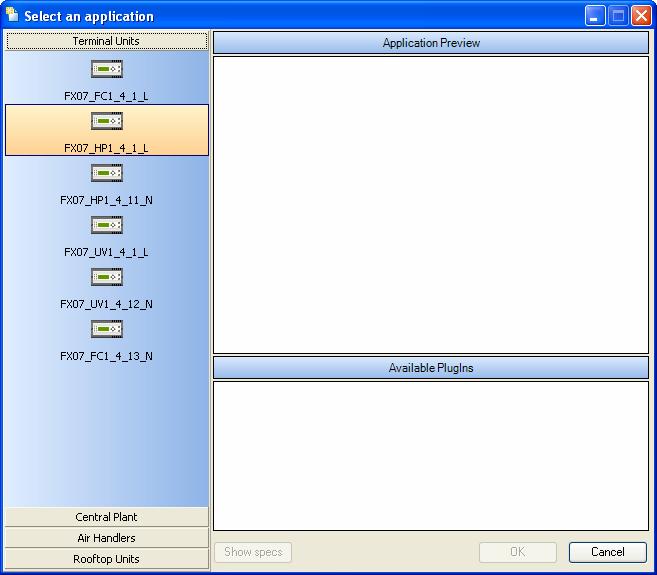 FX Builder Express User s Guide 25 Figure 33: Standard Application Template Added to Library The new standard
