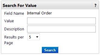 System Functions - Profile Setup - Funding INTERNAL ORDER 6 5 STEP : Select fund from the drop-down and then select Create New Value. New Value & Search for Value menus appear.