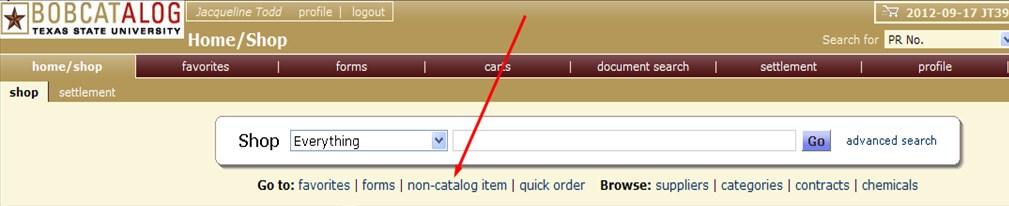 Create a NONCATalog Requisition STEP : Select the non-catalog item hyperlink menu. 4 STEP : STEP : STEP 4: Enter Supplier.