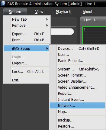 User s Manual 3. Enable a network keyboard in the iras system by checking the Use Network Keyboard option. 12.