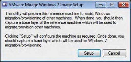 The Image Setup prompt appears.