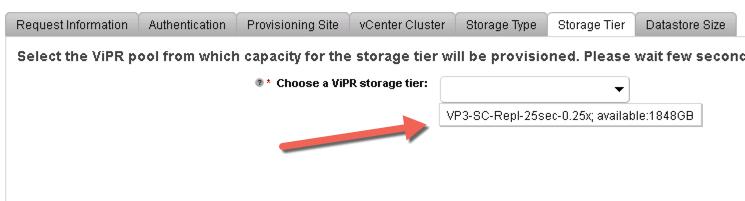 Chapter 4: Storage Services configured for DR services, then only DR-enabled VMFS storage is presented as an available option, as shown in Figure 61.