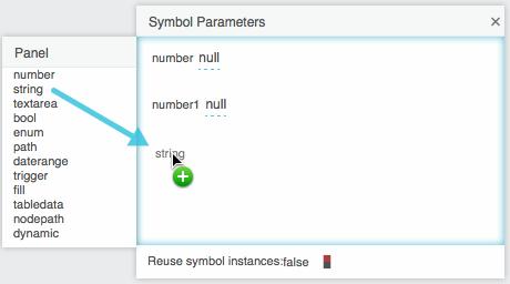 Dataflow Symbols and Dataflow Repeaters Figure 58. How to Add Symbol Parameters 4. To change the label for a symbol parameter, double-click the label and replace it, as shown in Figure 59.