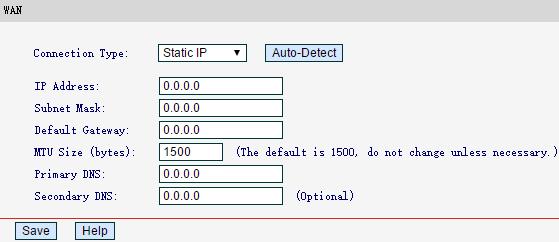 IP Address - Enter the IP address in dotted-decimal notation provided by your ISP. Subnet Mask - Enter the subnet Mask in dotted-decimal notation provided by your ISP, usually is 255.255.255.0.