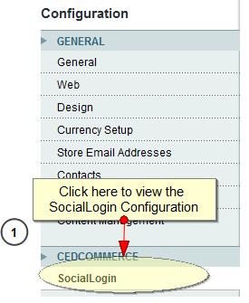 5 Figure 1- Social Login Configuration When you click on the above configuration link you will see the following fields.