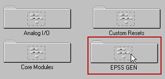After the generator framework has been pasted, double-click the folder EPSS GEN to open its node diagram.
