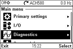 10 Quick start-up guide 4 Diagnostics menu Use the Diagnostics menu to make sure that the setup is functioning correctly.