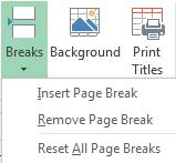 Page Break Preview Page Break Preview shows how the pages will be printed and offers the opportunity to adjust the page breaks by clicking and dragging. On the Ribbon, click on the View tab.