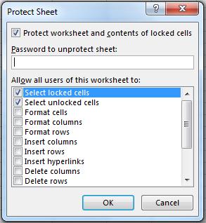 Enter the password again. Protect Workbook is highlighted to indicate the workbook is protected.