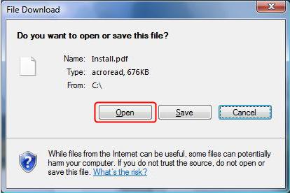 The User Account Control screen displays. 5. Select Allow. The File Download screen displays. Figure 2.