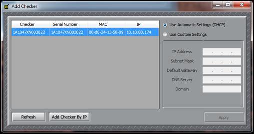 Networking 3. Click OK, then close the Add Checker dialog box. The Checker should now appear in the Checkers list.