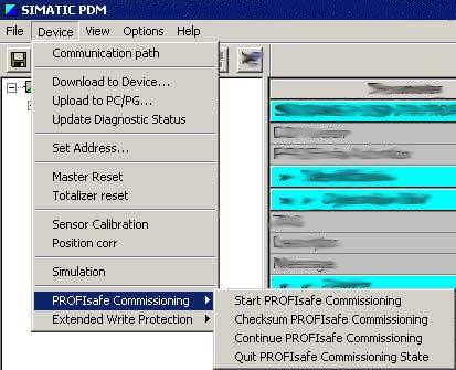 1.7 PROFIsafe Commissioning 1.7.1 Activate and parameterize PROFIsafe with SIMATIC PDM Procedure 1. Click the "Upload to PC" button. SIMATIC PDM reads in the parameters from the device. 2.