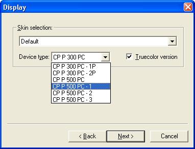Display Tab Configuring the Comfort Pro P 300/500 PC Display Tab This tab is not available for the version of the Comfort Pro P 300/500 PC which does not have an interface.