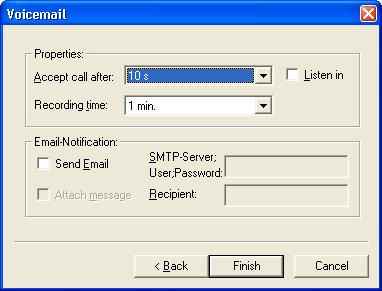 Voicemail Tab Configuring the Comfort Pro P 300/500 PC Voicemail Tab This tab is not available for the version of the Comfort Pro P 300/500 PC that does not have an interface.