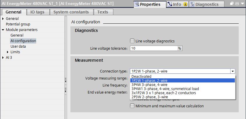 5.2 Creating the hardware configuration manually 4. Open the Properties of the Energy Meter (1).