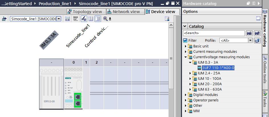 Open Detecting & Monitoring in the area navigation and navigate to the SIMOCODE pro V PN folder. 3.