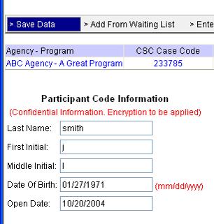 Adding the Participant to the Case from the CDG Search Screen 1. Search for the case to which you would like to add the participant.