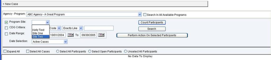 Chapter 11 Searching for CDG Data Once you have established a case in SAMIS, added one or multiple participants to that case, assigned a service component to the participant, and entered any initial