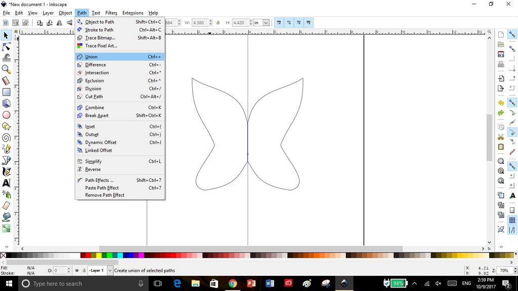 BUTTERFLY EFFECT 6. Next, create a duplicate of the wing by either Copying (Ctrl + C) and Pasting (Ctrl + V), or by using the Duplicate (Ctrl + D) function. 7.