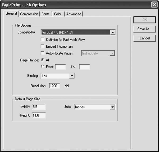 Eagle Print 1 ACROBAT DISTILLER 5.0 SETTINGS JOB OPTIONS: Double click on the Distiller icon to start the program. Always check the Job Options settings before sending any files.