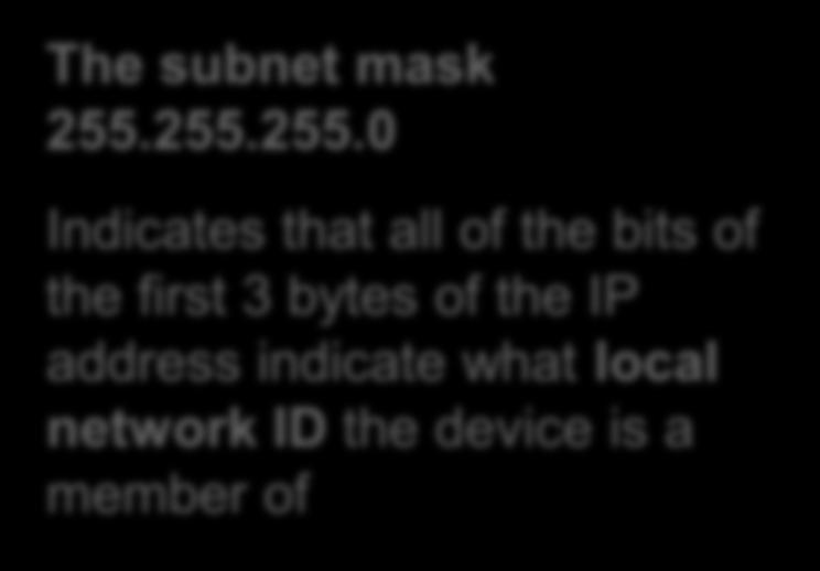 IP address and subnet mask example (IPV4) Example #1 IP Address: 192.168.1.144 Subnet Mask: 255.